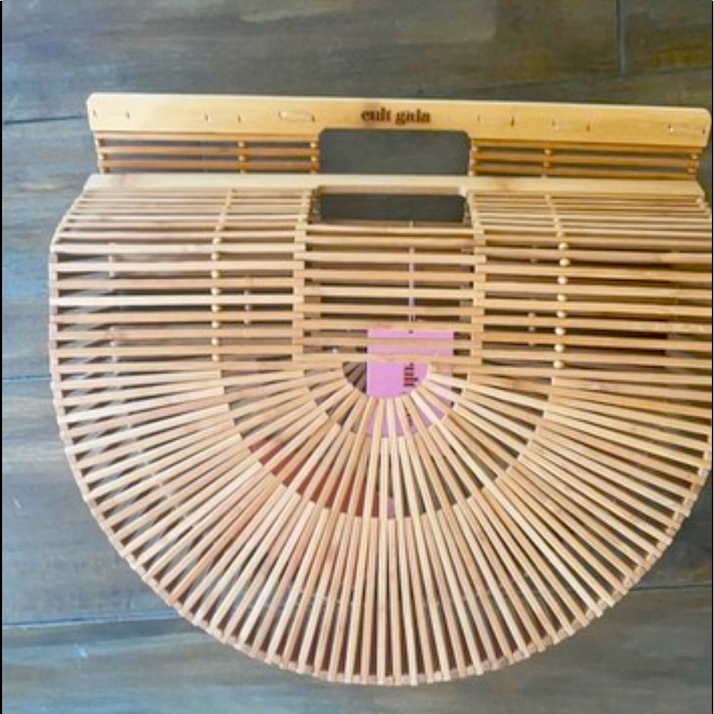 Cult Gaia Ark Extra Large natural Bamboo Hobo Bag